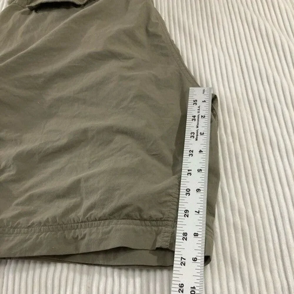 REI Mens Cargo Hiking Shorts Green L Nylon Lightweight Outdoor Casual Utility